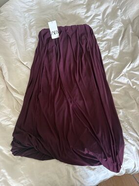 Zara Deep Plum Maxi Skirt
